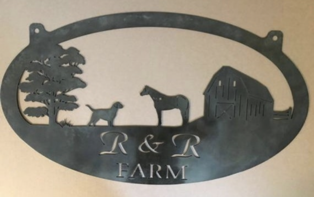 Metal Farm Sign, Barn, Horse, Dog Sign » Sign Performance