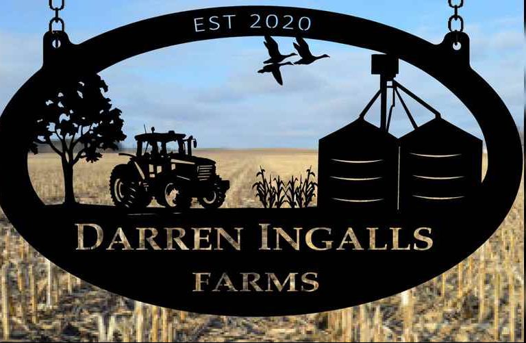 FARM SIGN, grain bin sign, farm sign Grain Bin TRACTOR corn stalks ...